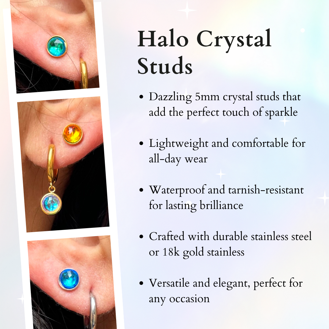 LeightWorks - Wholesale Stud/Post Earrings - ACJ - Halo Crystal Studs (5mm)5