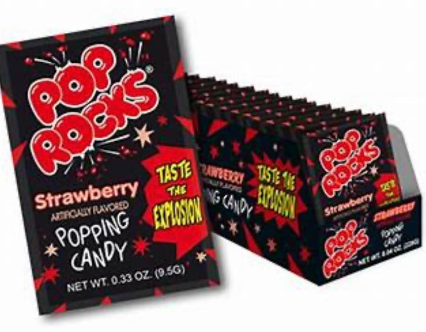 O'Shea's Candies Sweet Shop - Wholesale Hard Candy - Nostalgic Pop Rocks “Strawberry🍓” Flavor 24ct Dsp Box2