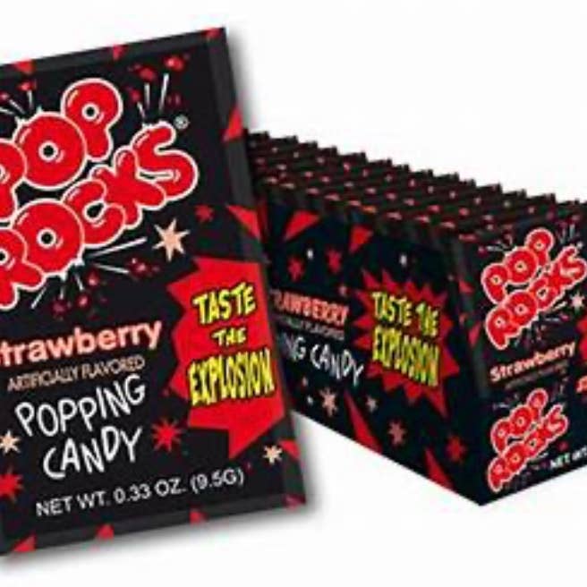O'Shea's Candies Sweet Shop - Wholesale Hard Candy - Nostalgic Pop Rocks “Strawberry🍓” Flavor 24ct Dsp Box2