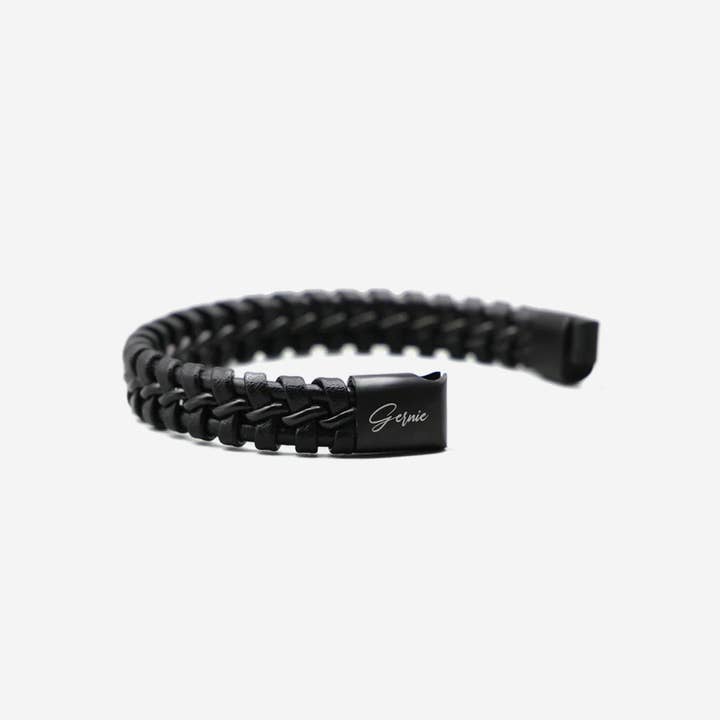 Gernie NYC - Vendita all'ingrosso Gioielli - Uomo - Bracciale Santa Monica intrecciato da uomo in vera pelle4