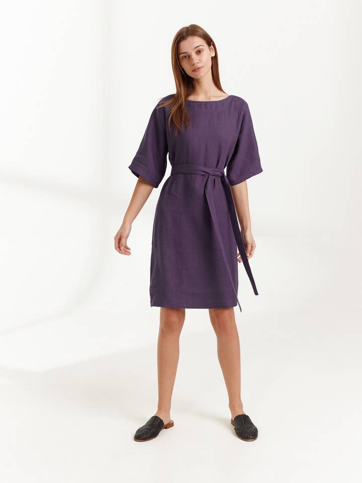 Robe en lin Isabel pour la vente par Love and Confuse