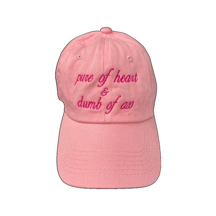 IncredibleGood Inc - Venta al por mayor Gorra de béisbol - Mujer - Pure of Heart & Dumb of Ass gorro rosa bordado para papá, talla única