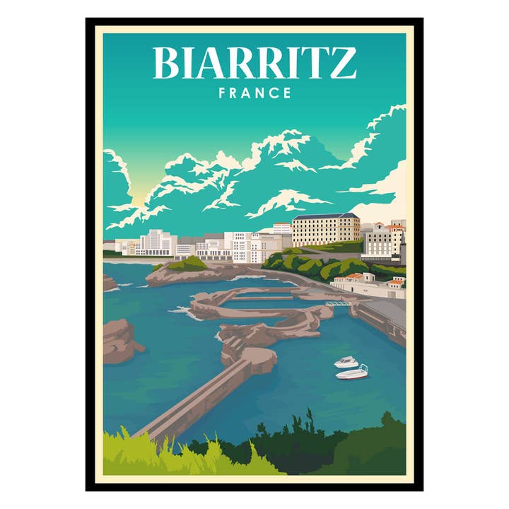 Cartaz Biarritz por atacado de Places of Art