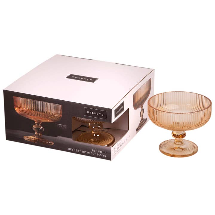 CELESTE S4 AMBER GOBLET 12.2OZ for wholesale by Home Essentials