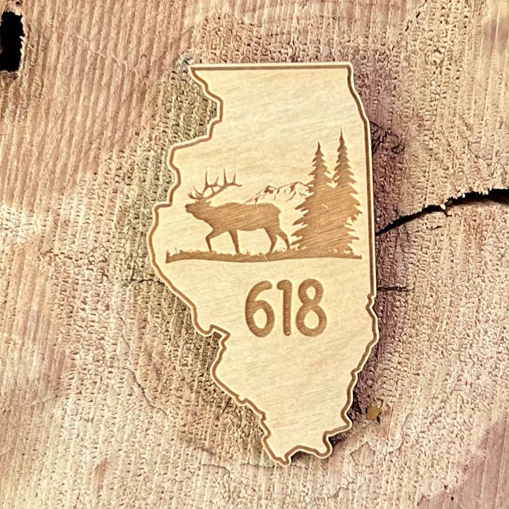 Aimant Illinois 618 pour la vente par Chamness' Crafty Corner
