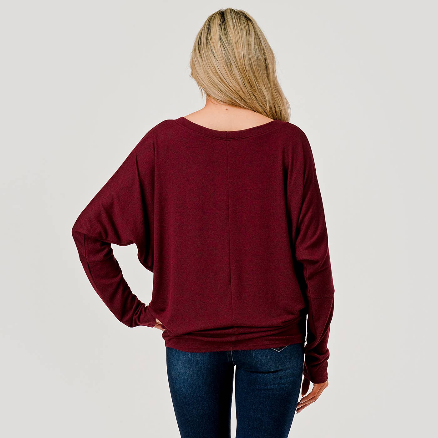 Heimious - Vente Haut en maille – femme - Haut en tricot Hacci à manches longues et col rond à manches Dolman, 27018