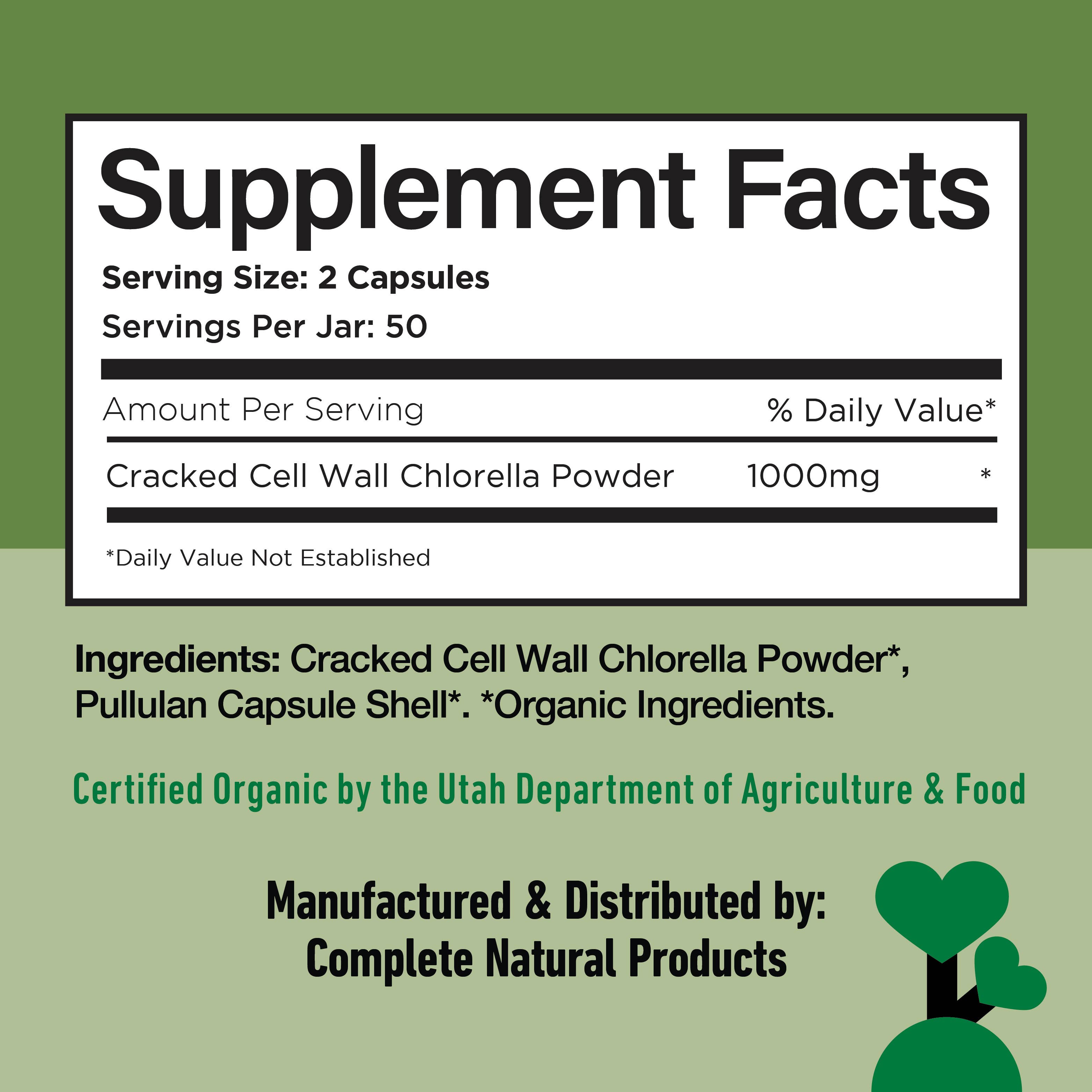 Complete Natural Products - Wholesale Oral Supplement/Vitamin - Organic Chlorella Capsules5