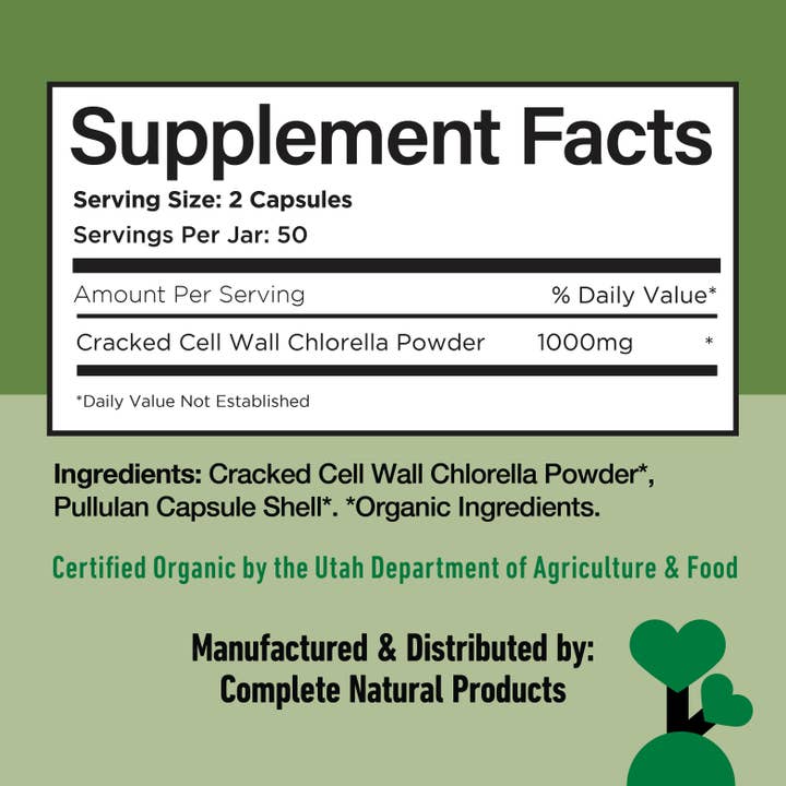 Complete Natural Products - Wholesale Oral Supplement/Vitamin - Organic Chlorella Capsules5