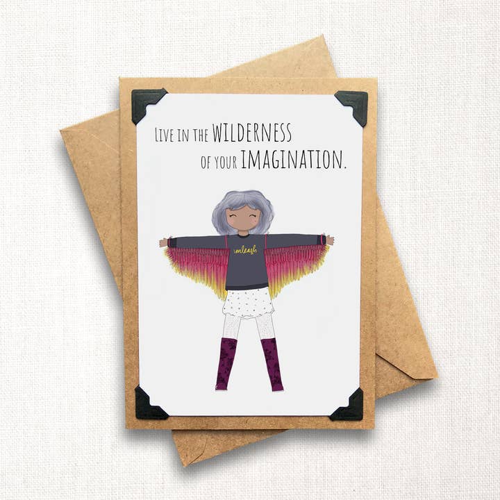 Lev i ørkenen af din fantasi Note Card for engroshandel hos Rather Puckish