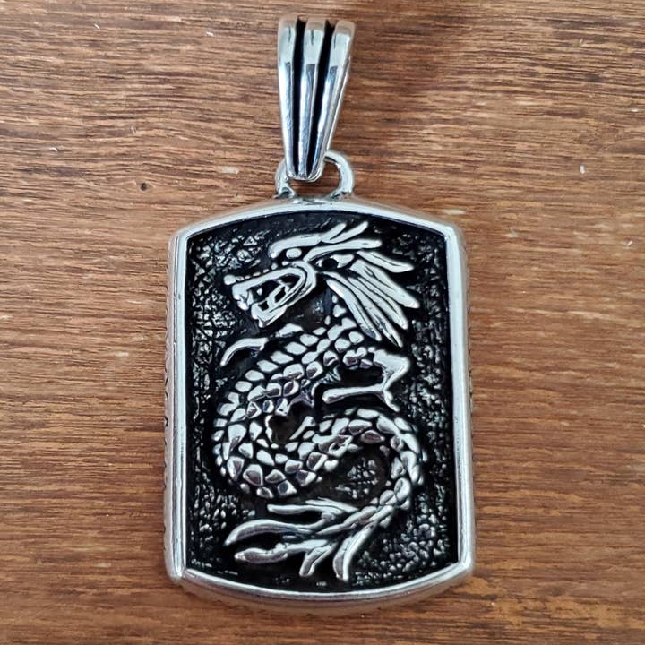 Dragon Amulet .925 Sterling Silver Charm hänge för wholesale av Dalfiya