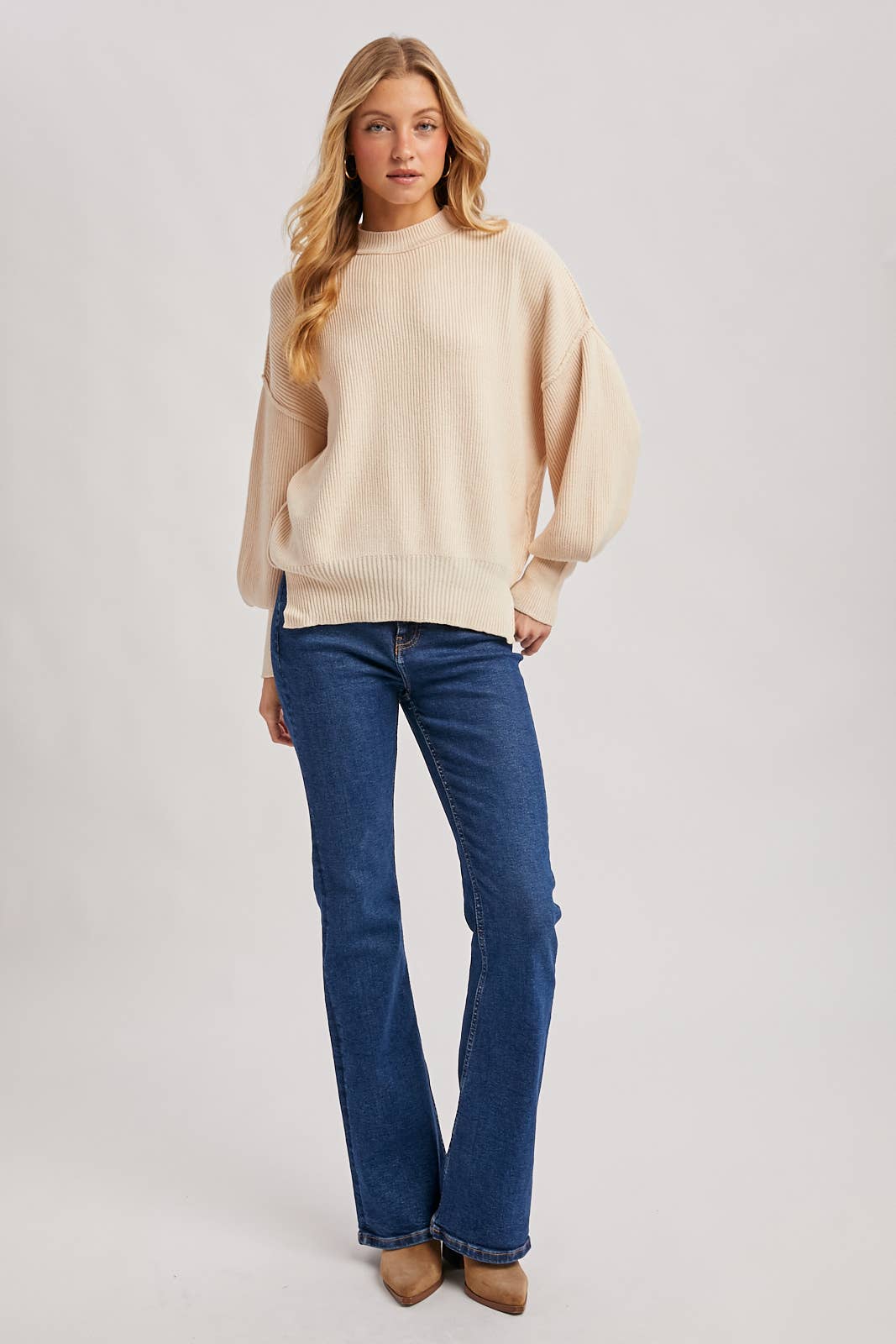 Bluivy - Vendita all'ingrosso Maglione tricot - Donna - PULLOVER A COSTINE CON SCOLLO A LUPETTO6