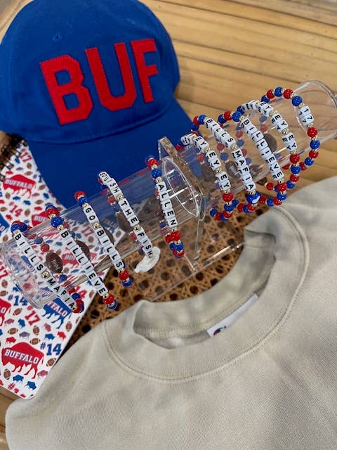 Bizzy Beads - Venta al por mayor Pulsera de cuentas - Pulsera con cuentas de espíritu de equipo de los Buffalo Bills de la Bills Mafia1