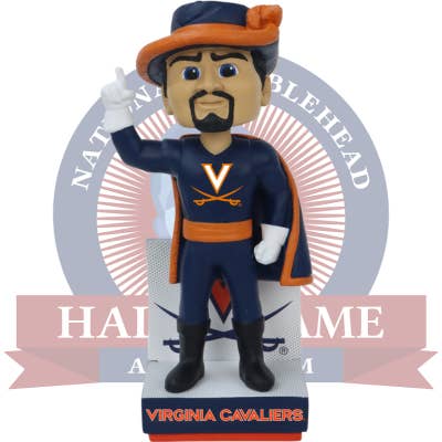 Cavman Virginia Cavaliers Mascot Bobblehead for wholesale by National Bobblehead Hall of Fame and Museum