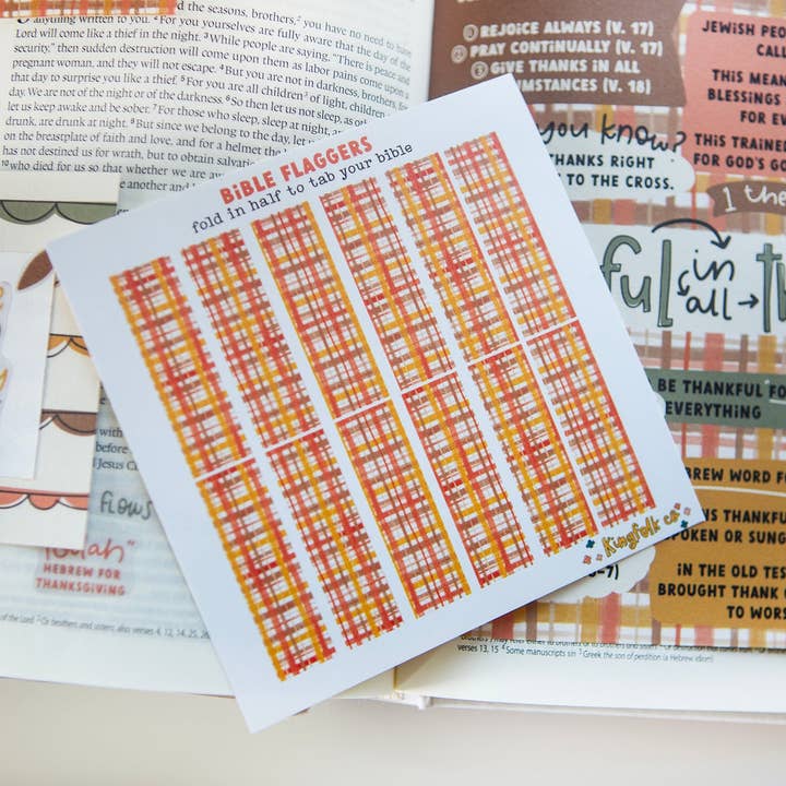 Plaid reconnaissant des agitateurs de drapeau de la Bible pour la vente par Kingfolk Co