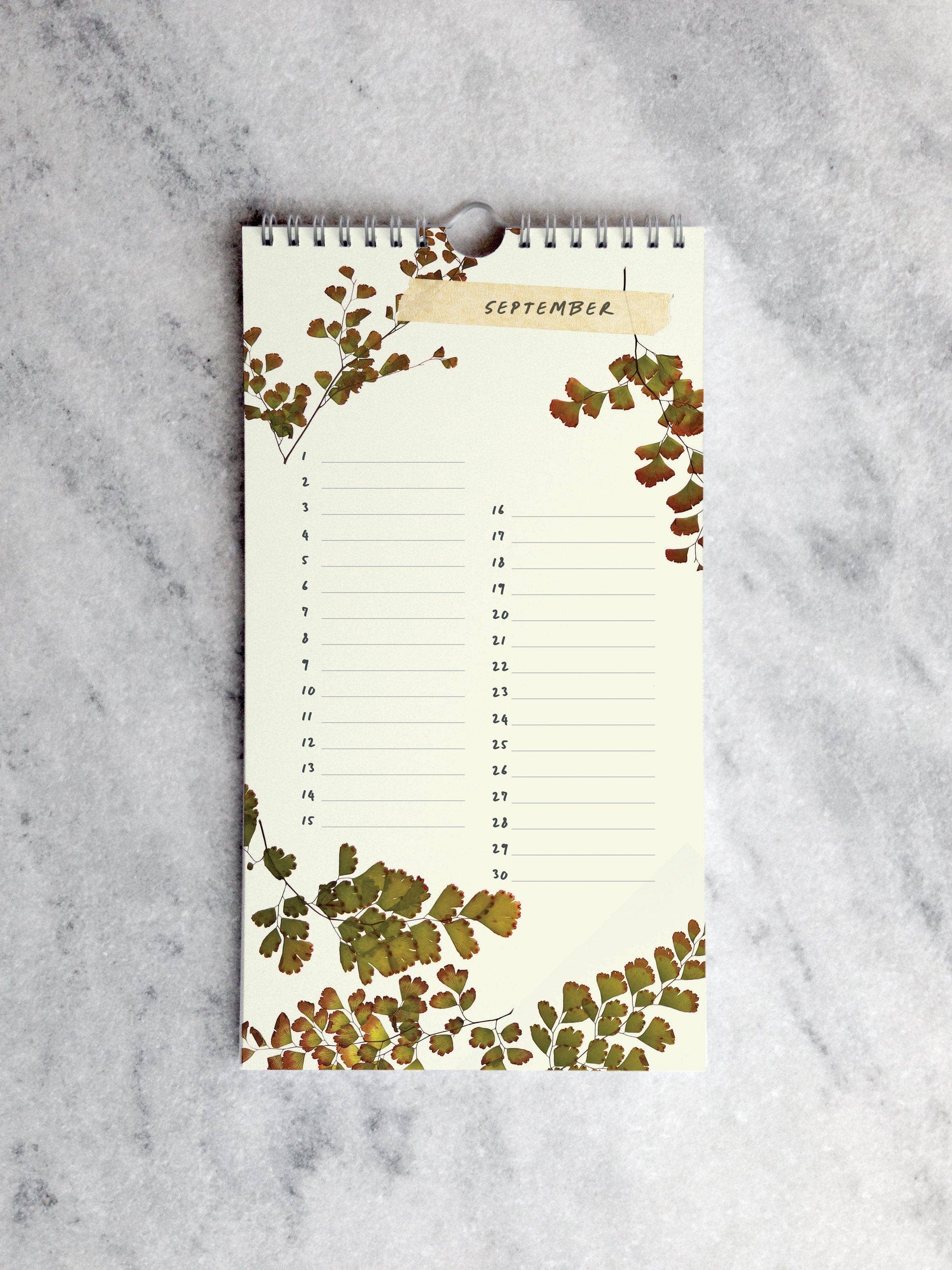 Favorite Story - Wholesale Calendar - Celebration Calendar, Pressed Flowers10