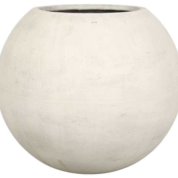 Vida White Globe Planter for wholesale by The Farmer's Daughter