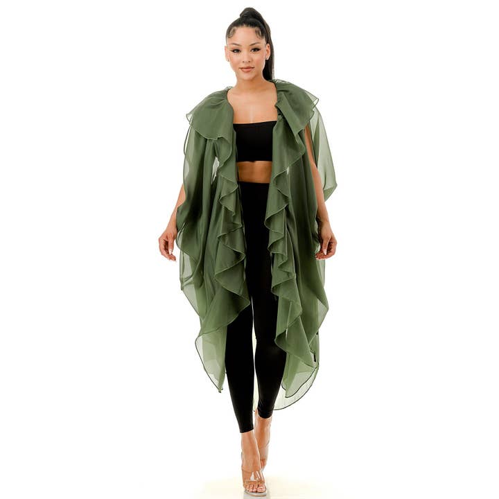 Black Pearl Clothing - Wholesale Dress - Women's - WHISPERS OF MYSTERY RUFFLED DRESS
PLUS4