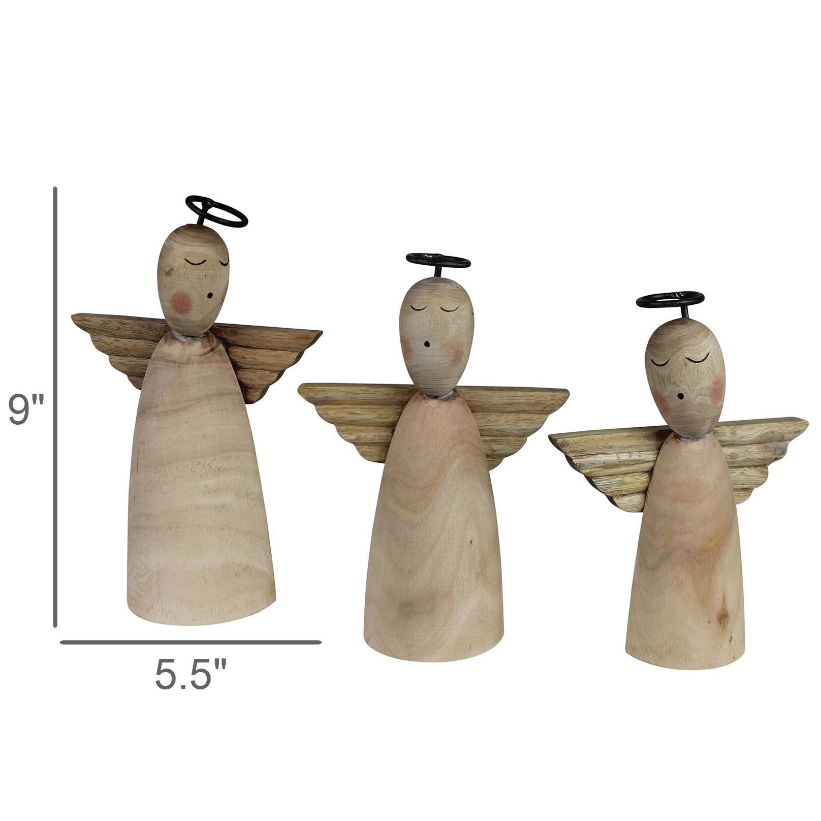 HomArt - Wholesale Christmas Decoration - Singing Angels, Wood - Set of 32