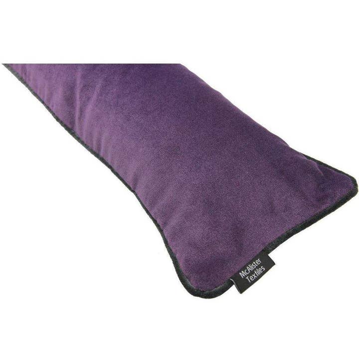 Mcalister textiles – Großhandel Türstopper – Zugluftstopper aus Samt, mattes Aubergine, Violett