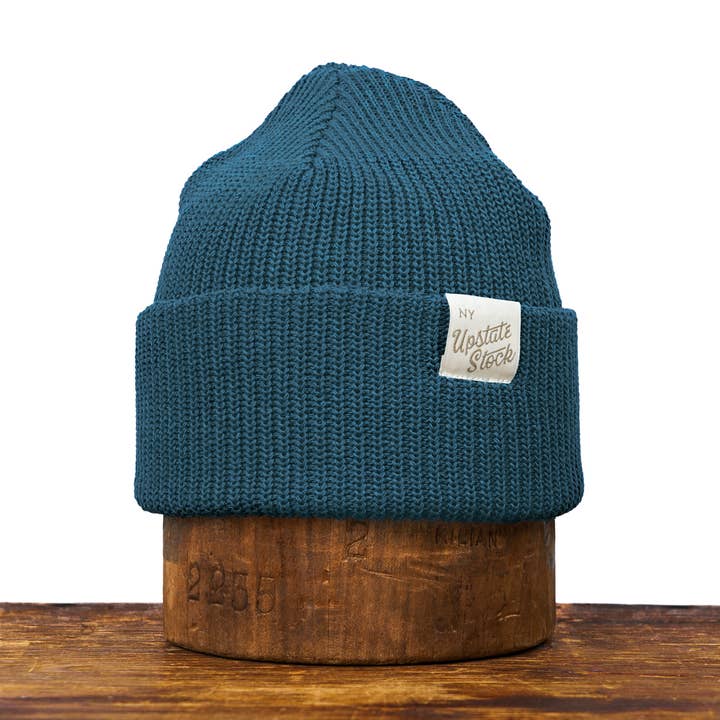 Upstate Stock - Wholesale Beanie - Unisex - Aqua Upcycled Cotton Watchcap0