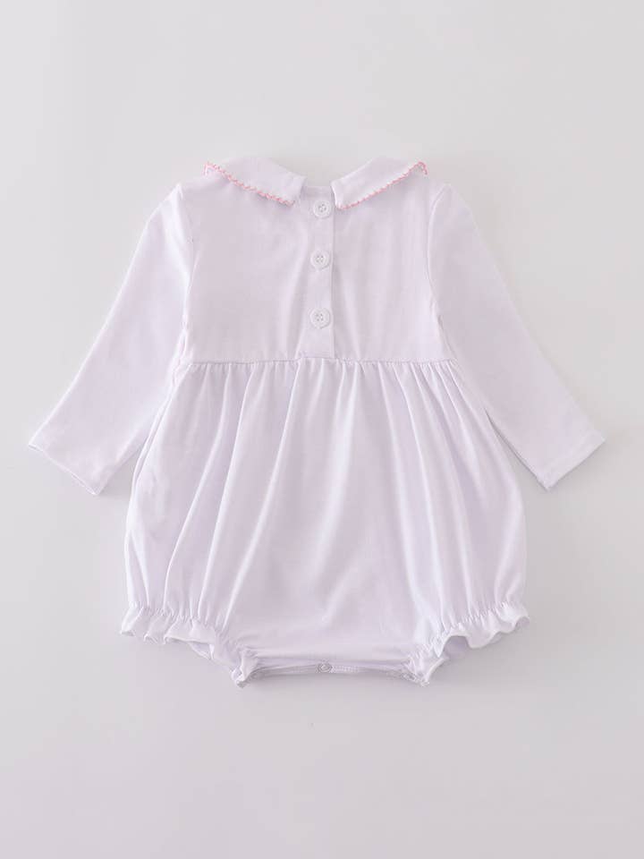 Mom & Co. - Wholesale Bodysuit (Non-Footed) - Baby - Pink bow smocked bubble3