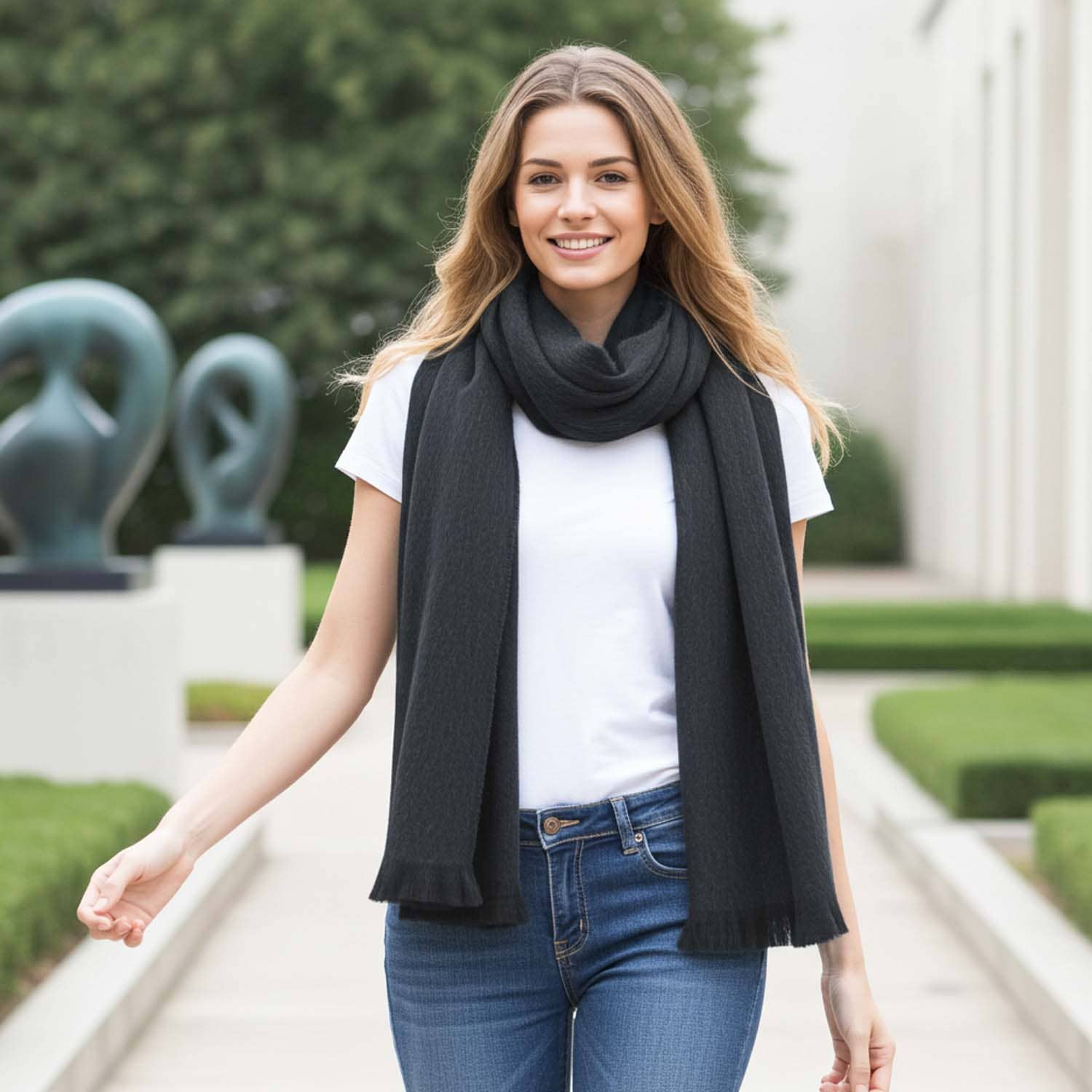 Shupaca Alpaca - Vendita all'ingrosso Sciarpa - Unisex - Sciarpa in alpaca - Nightsky1