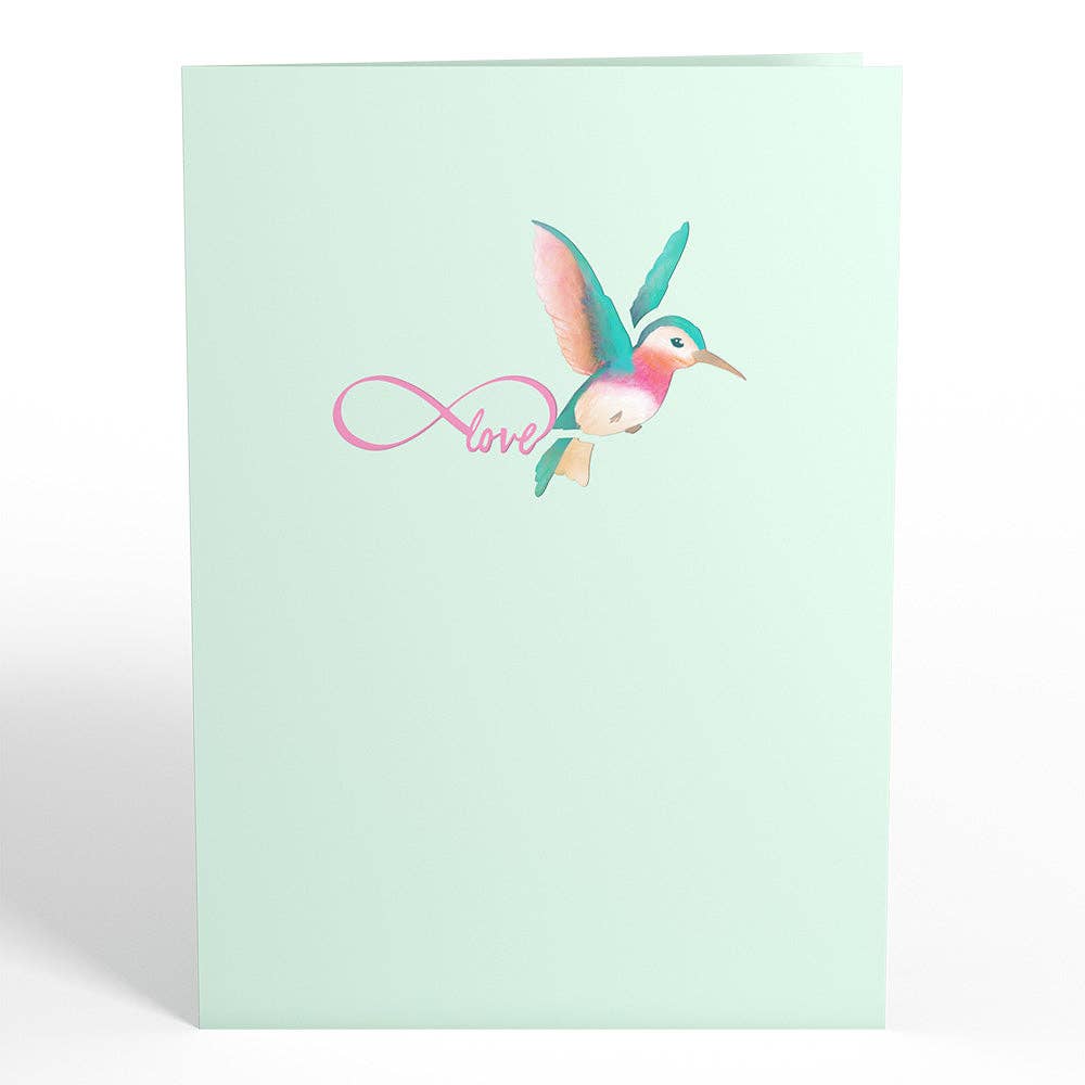 Lovepop Cards - Wholesale Love Card - Lovely Hummingbird Pop-Up Cards 5x7", 3D Card, Handmade3
