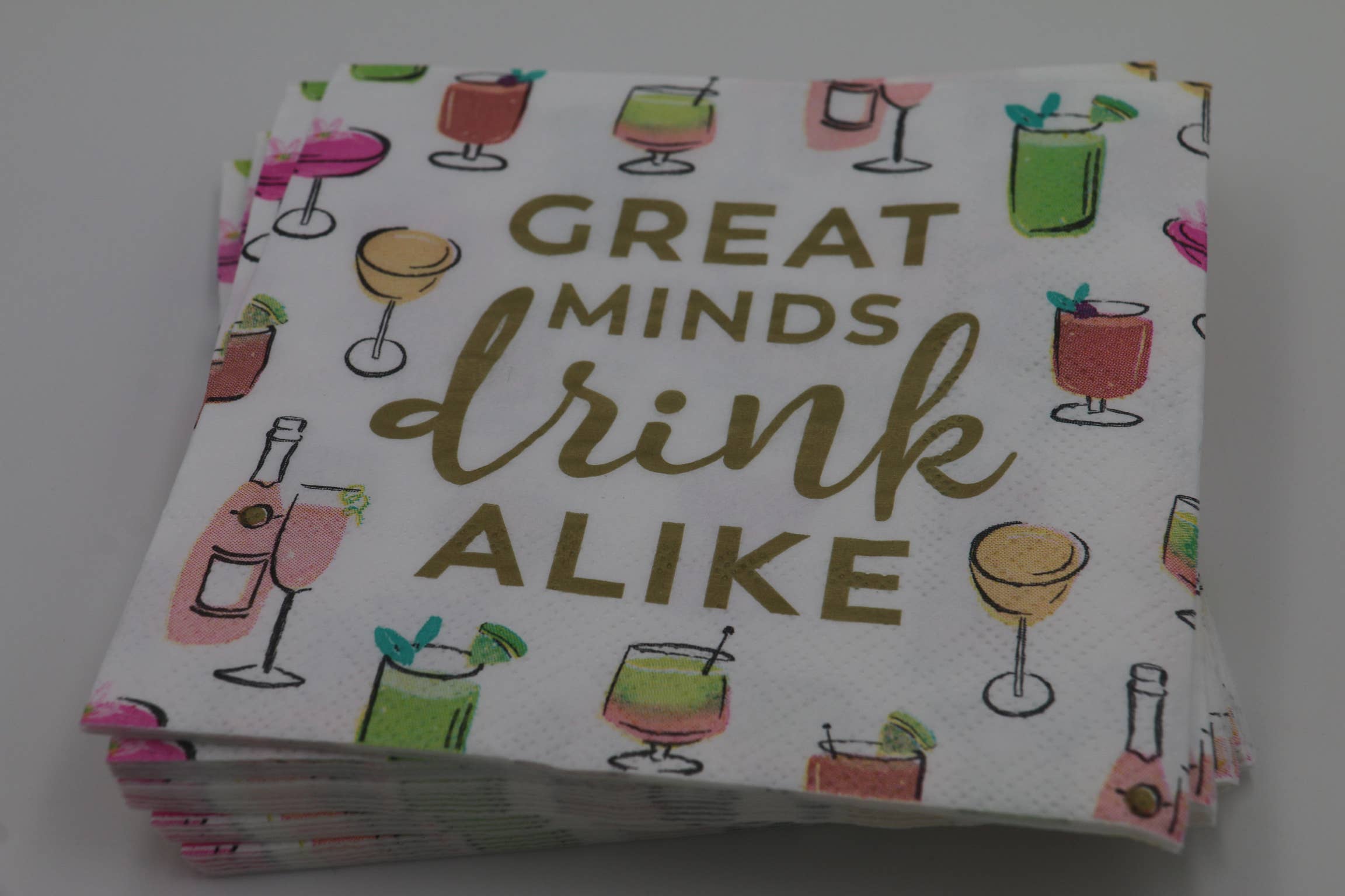 soiree-sisters - Wholesale Disposable Napkin - Funny Cocktail Napkins | Great Minds Drink Alike - 20ct2