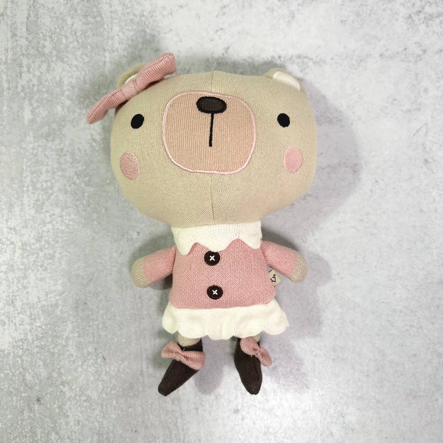 Viverano Organics - Wholesale Stuffed/Plush Toy - Kids & Baby - Frankie Bear Organic Cotton Knit Stuffed Animal Baby Toy3