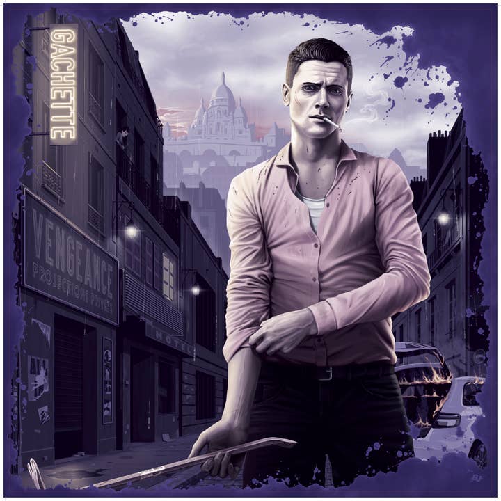 Sciarpa in seta della collezione Vengeance per la vendita all'ingrosso da parte di Gachette Paris