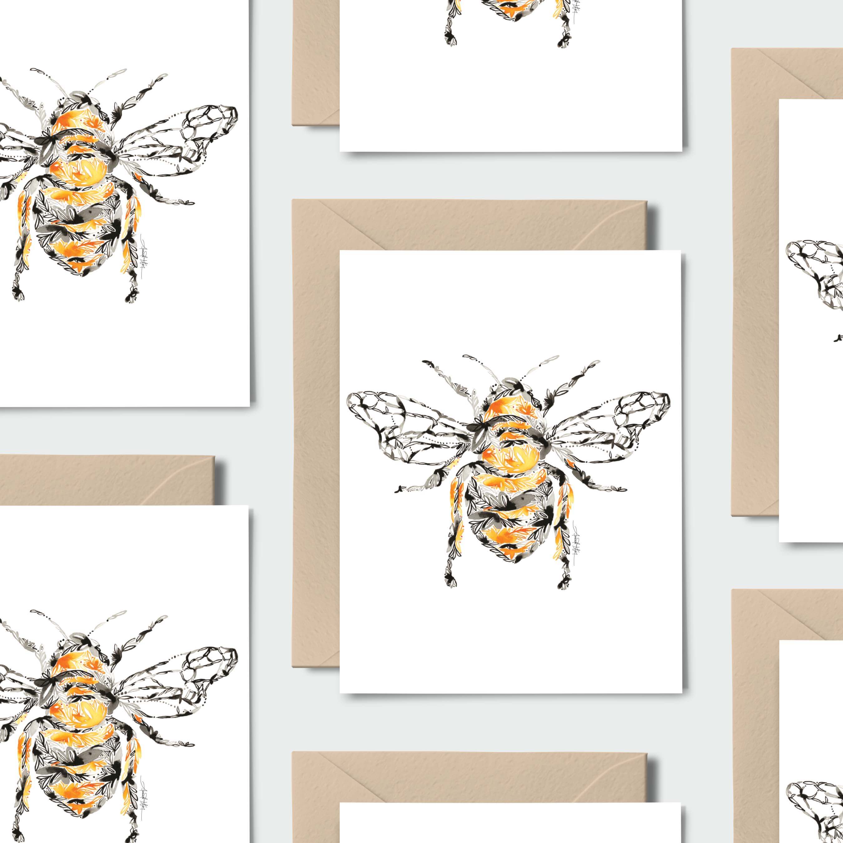 Amanda Klein Co. - Wholesale Stationery/Notecard Set - Honey Bee Note Card Set1