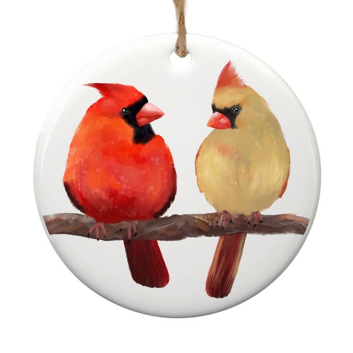Kardinalpar Keramikprydnad för wholesale av MerikaArt