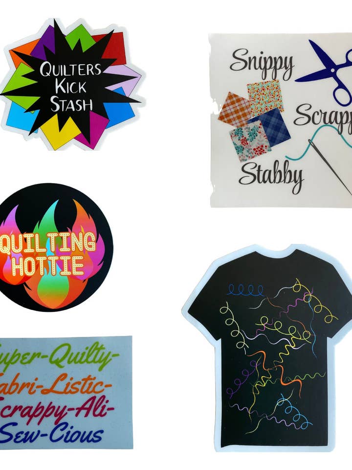 Sassy Quilty Stickers for wholesale by EvaPaige Quilt Designs