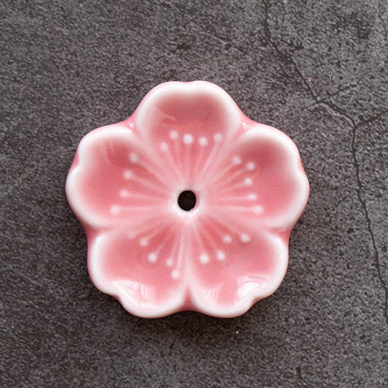 Gohobi （We cover U.S. import duties） - Vente Porte-encens - Porte-encens en céramique fait main avec décoration florale Gohobi5