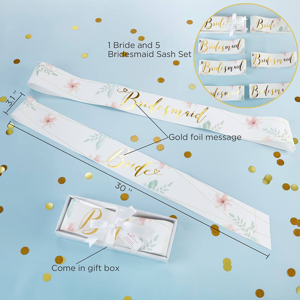 Kate Aspen – wholesale Party gift – Geometric Floral Bachelorette Sash Set (Set of 6)4