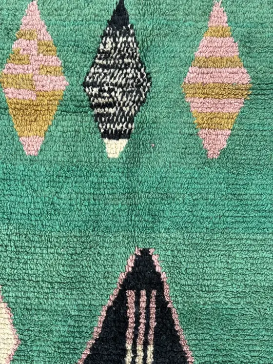 BohoVibeCraft – wholesale Matta – Grön Beni Ourain matta, ullmatta, Handgjorda marockanska mattor4