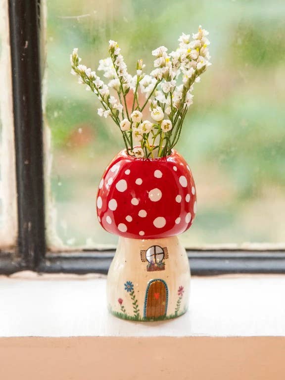 Cutest Little Bud Vase Mushroom for wholesale by Care & Share Giftware