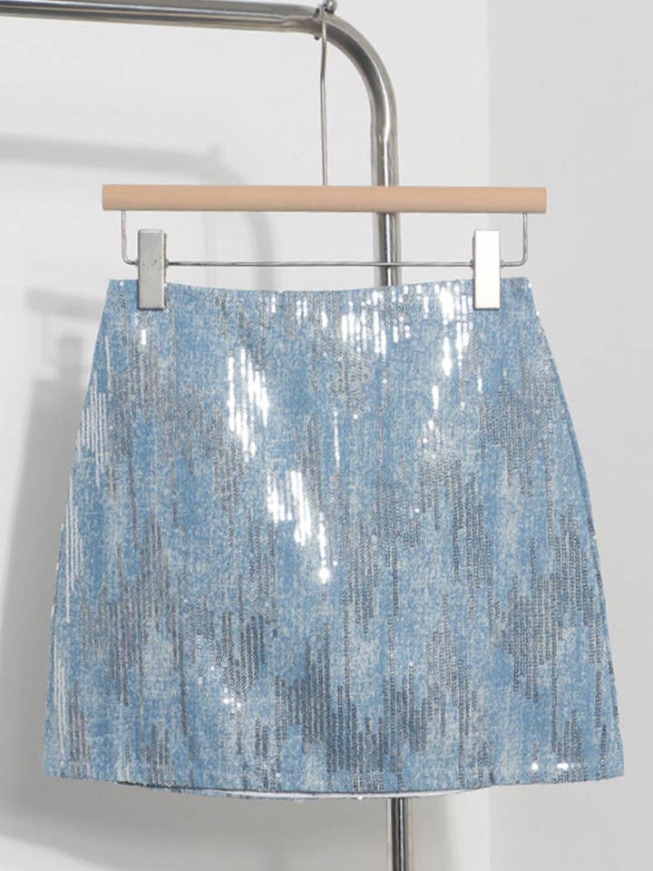 Mccolin - Wholesale Skirt - Women's - Sequin Sparkle Mini Skirt