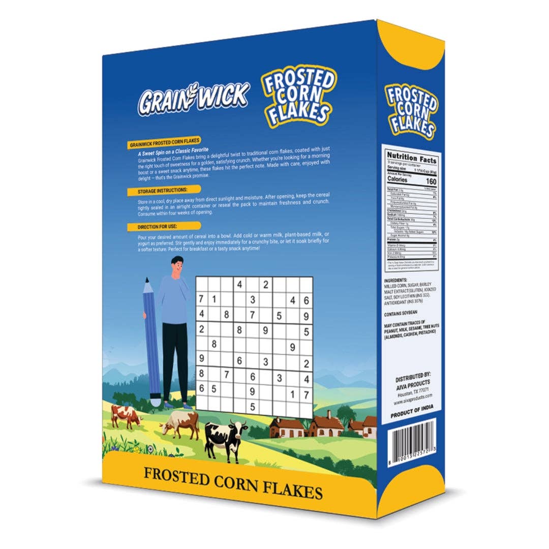 Aiva Products - Wholesale Breakfast Cereal - Aiva Frosted Corn Flakes Cereal – Crunchy Sweetened Breakfast Flakes | Family Snacking | Morning Meals | Protein Cereal | Kids Snacks2