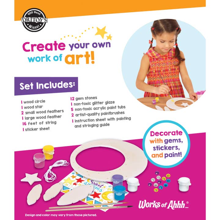 Masterpieces Puzzles - Wholesale DIY Craft Kit - Kids - Dreamcatcher Wood Paint Set2