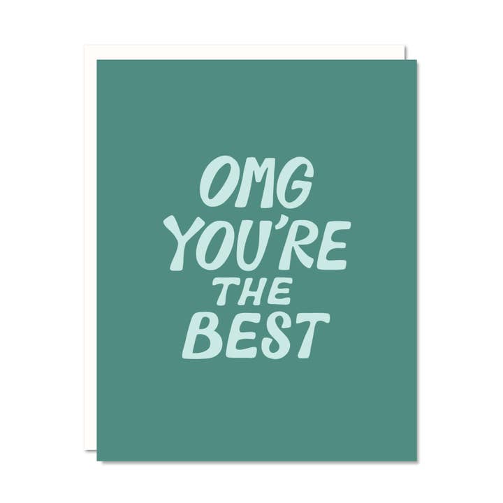 OMG Best - Thank You Gratitude Card for wholesale by Odd Daughter Paper Co.