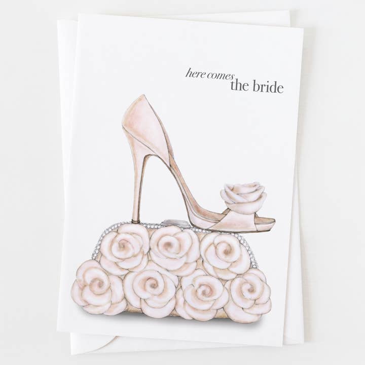 Here Comes the Bride Greeting Card C_1225 for wholesale by Ann Scott Design