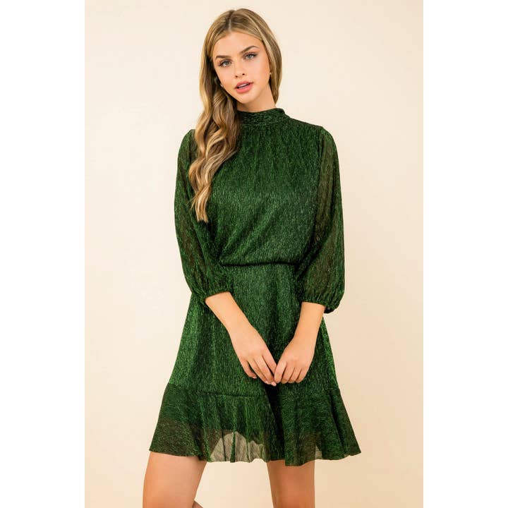 THML - Wholesale Dress - Women's - Metallic Mesh Dress