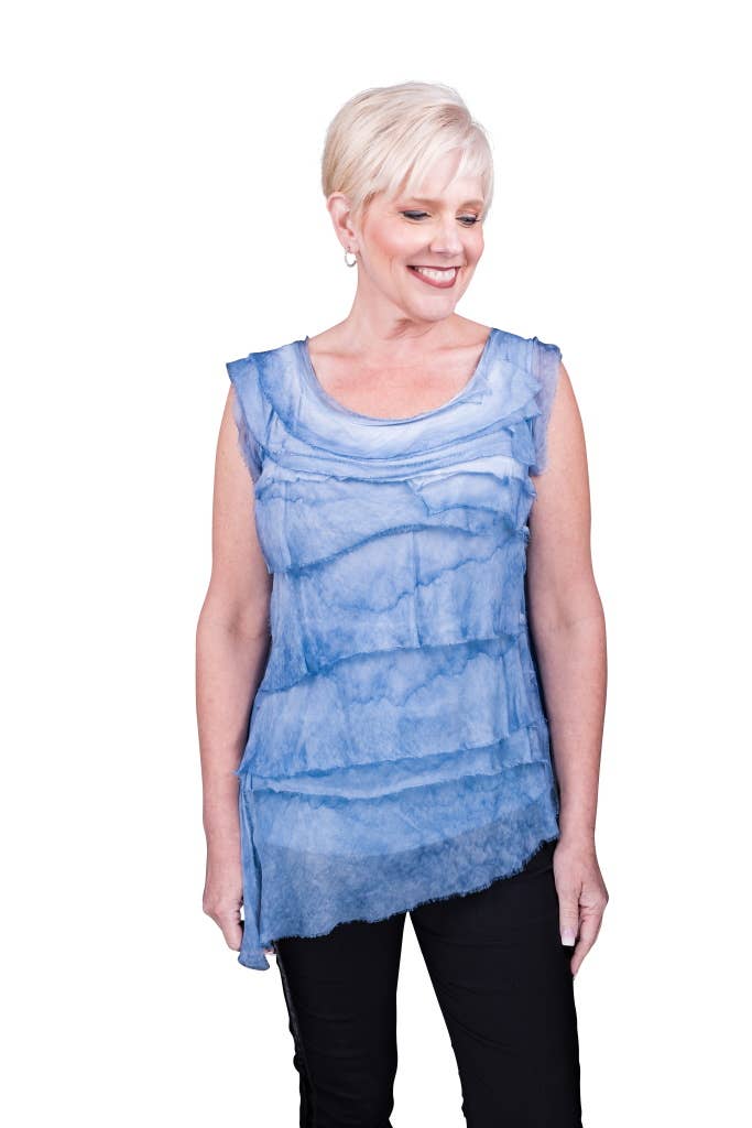 TINA Stephens Italy/Tees By Tina - Wholesale Blouse - Women's - Arianna Silk Ruffle Top (BT205)13