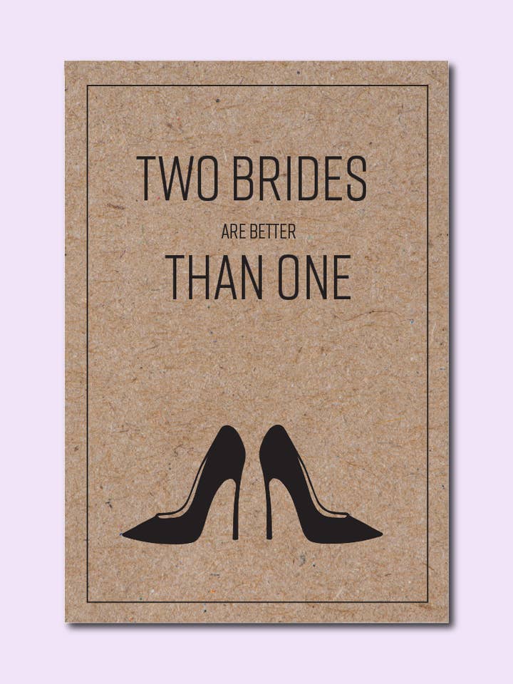 TWO BRIDES WEDDING Greeting Card for wholesale by Two Brides Presents