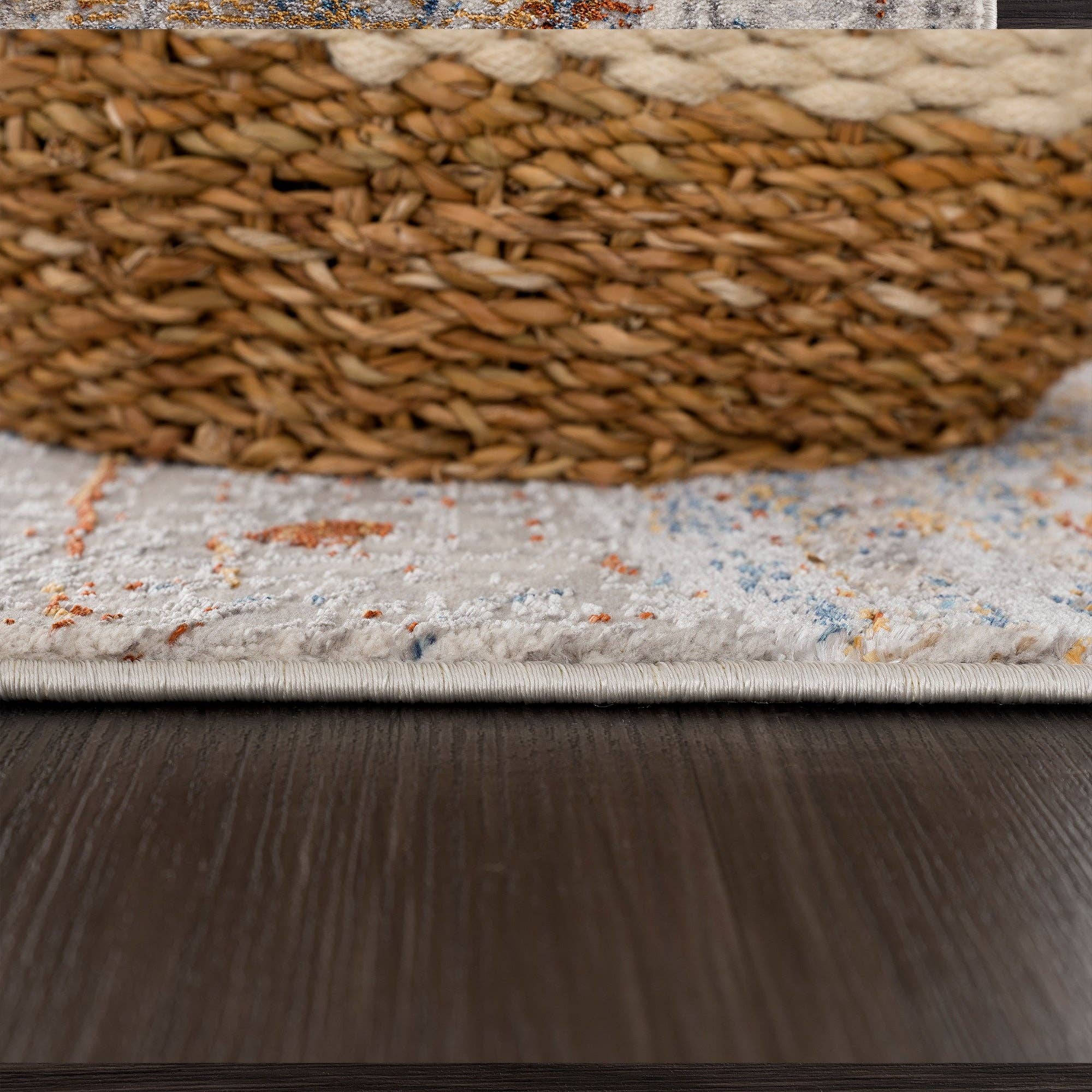 Multi Tapis multicolore Abstract Circle en vente sur Faire4