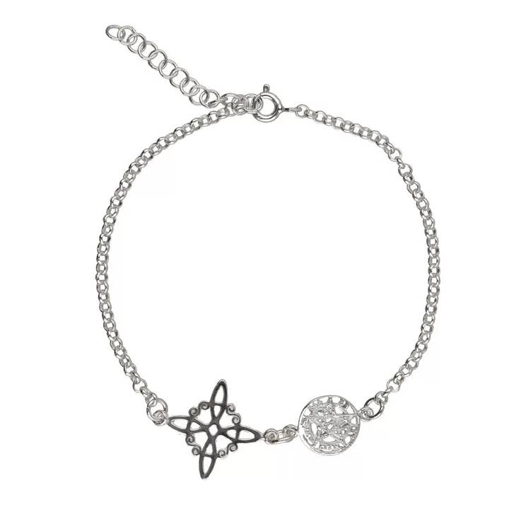 Vives de la Cortada S.L - Wholesale Link & Chain Bracelet - Small Witch's Knot Bracelet and Tetragrammaton in 925 Sterling Silver1