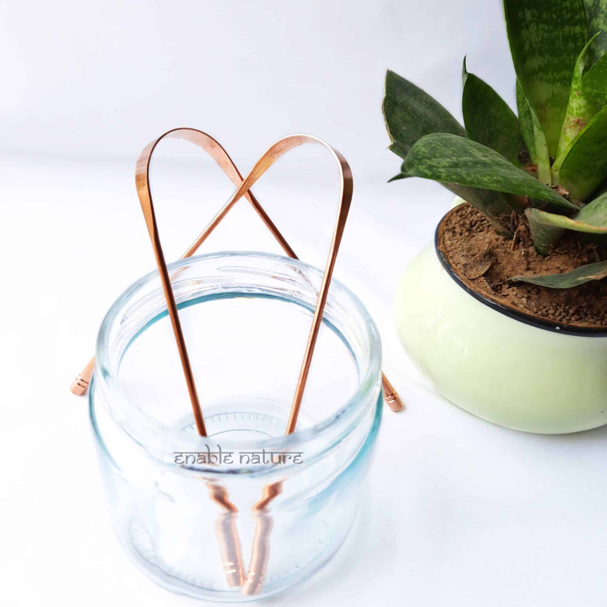 Enable Nature - Wholesale Tongue scraper - Ayurvedic Pure Copper Tongue Cleaner1