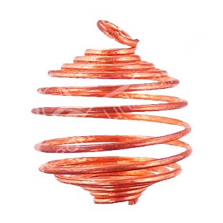 Oceanic Linkways Inc - Wholesale Individual Charm/Pendant - PENDANT - CAGE SPRING COPPER PLATED (PK 24) 0.75"0