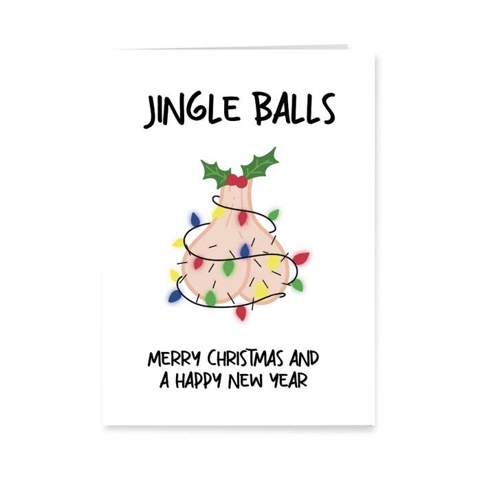 Tarjeta de felicitación navideña - Jingle balls para venta al por mayor de Deadpixel
